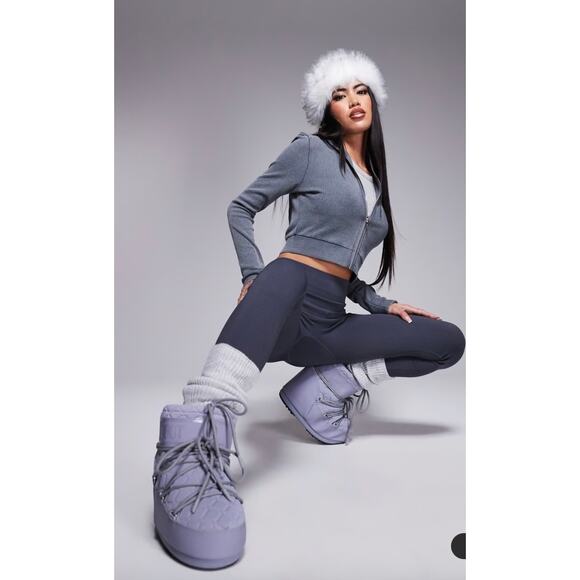 MOON BOOT ICON LOW CREAM NYLON BOOTS SZ: EU42/44-US10-11.5(W) Ret$314 *TRENDING* - Picture 2 of 8